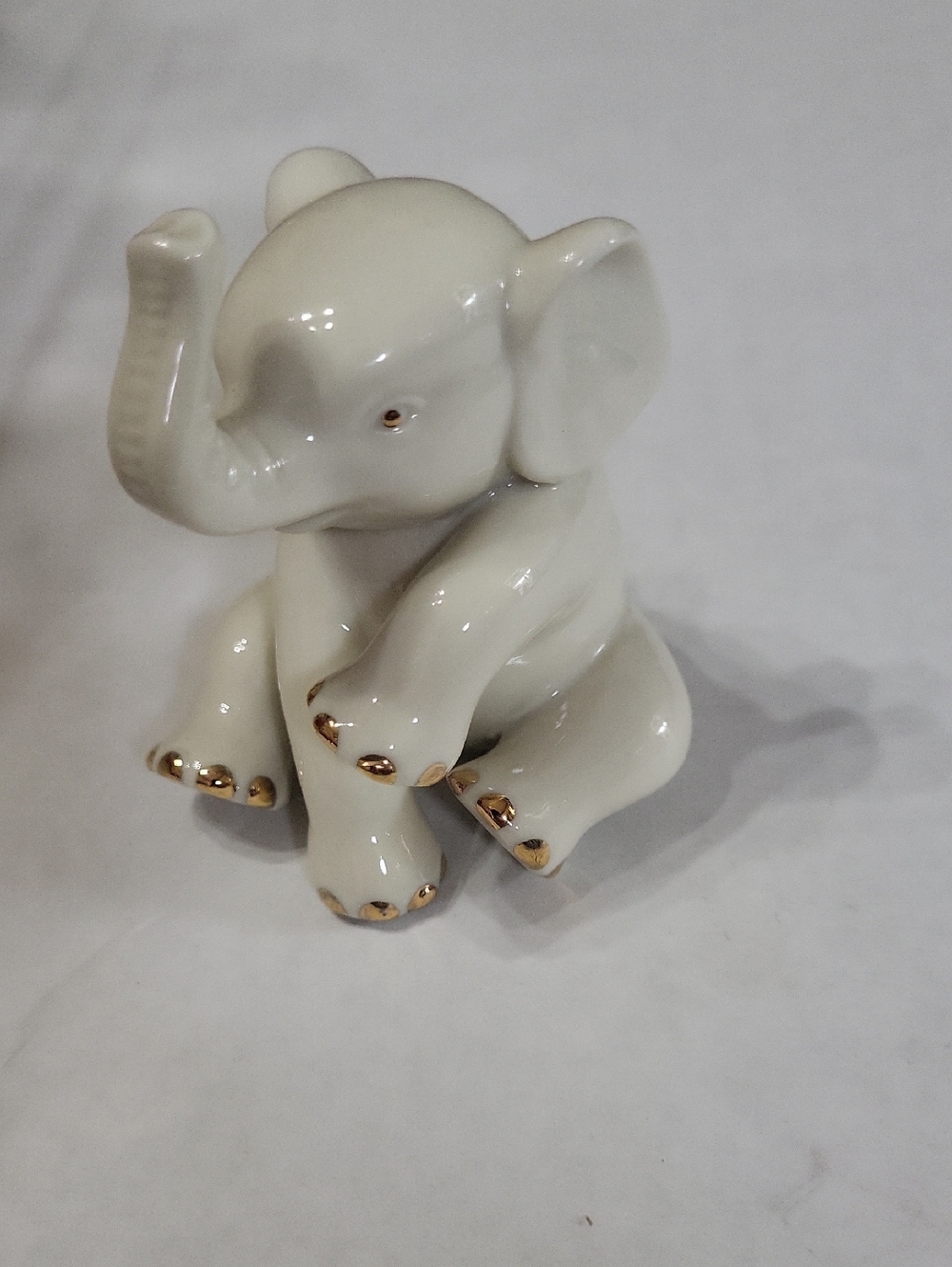 Lenox Bone China Elephant Figurine with Gold Accents